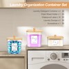 COAZEX 3 Pack Plastic Laundry Pods Container & Dryer Sheet