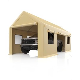 DEXSO 13 x 20 Zipper Door Replacement for Portable Carport Yellow