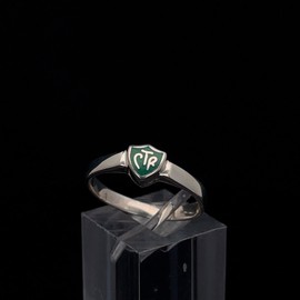 One Moment In Time J58G Sterling Silver Retro Green Ring Mormon LDS CTR (8)