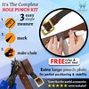 Skilled Crafter Leather Belt Puncher with Case. Heavy Duty Revolving