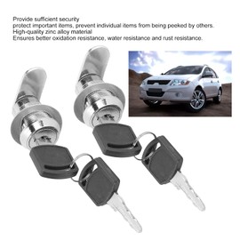 Cerraduras de cajón, cerradura de leva tubular de aleación de zinc anticorrosión 2 piezas para cajón para gabinete