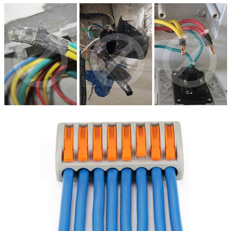 OLIREXD 222-418 Lever Wire Nut Wire, Compact Connectors, 8 Conductor