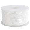 SDLTHR White Nylon Rope 1/4inch 100ft Braided Multi-Purpose Ropes for