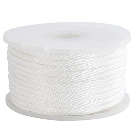 SDLTHR White Nylon Rope 1/4inch 100ft Braided Multi-Purpose Ropes for Outdoor&Indoor Heavy Duty for Camping, Boat, Garden, Clothesline, Marine, Soft & Flexible, High Tensile Strength