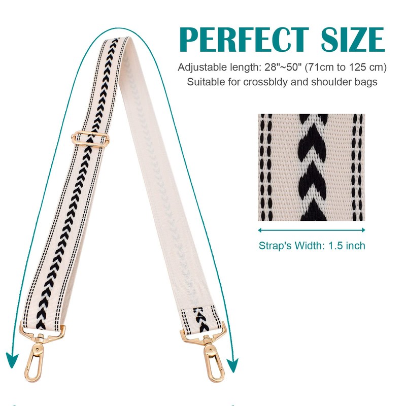 Purse Strap Crossbody Bag Strap Replacement Metal Swivel Hook Shoulder