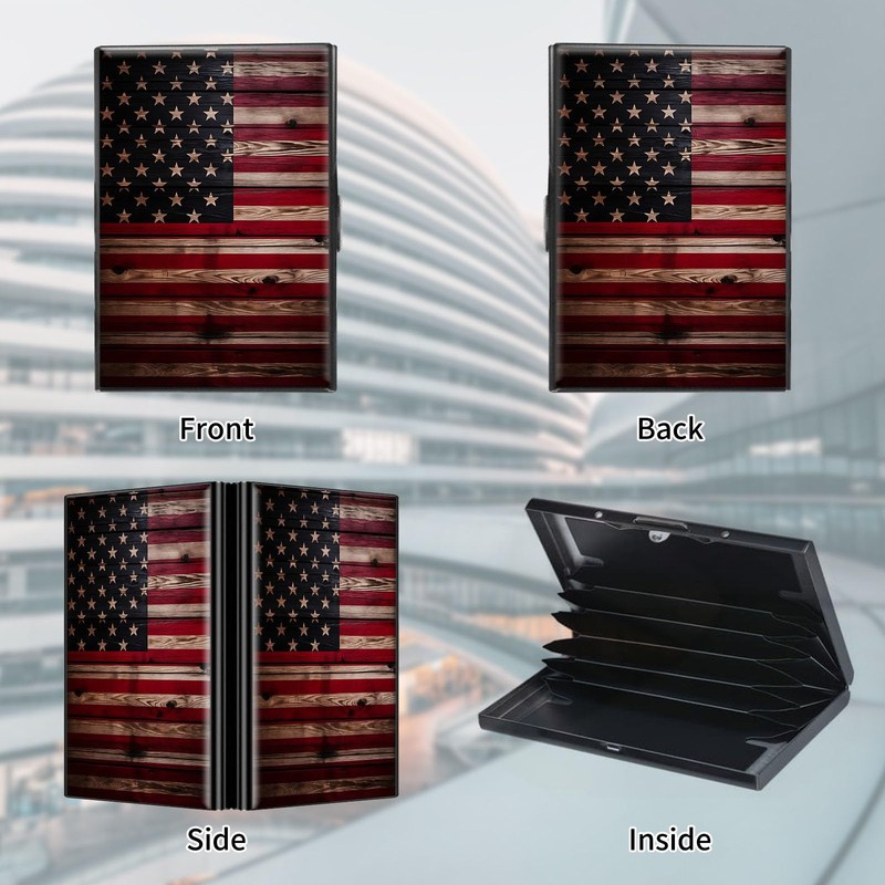 GFRGTFHYT Credit Card Holder, Mini RFID Blocking Metal Card Wallet