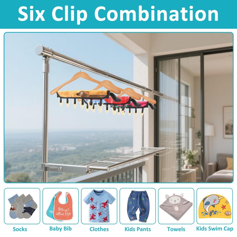 TamBee Travel Hanger Clips, Cruise Ship Essentials Portable Folding Clothes