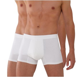 KARSWATT Washable Absorbency Urinary Incontinence Underwear for Men Reusable Leak Proof Boxer Briefs for Bladder Leak Protection 2 Pack (4X-Large, White)