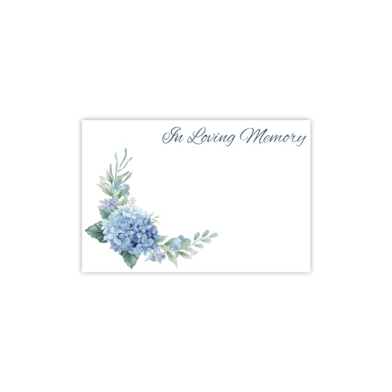 celloexpress In Loving Memory (Blue Hydrangea) Flower Message Cards -