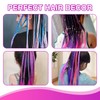 Bettinay 8PCS Coloured Hair Extensions, Braided Rubber Bands Wig Braid