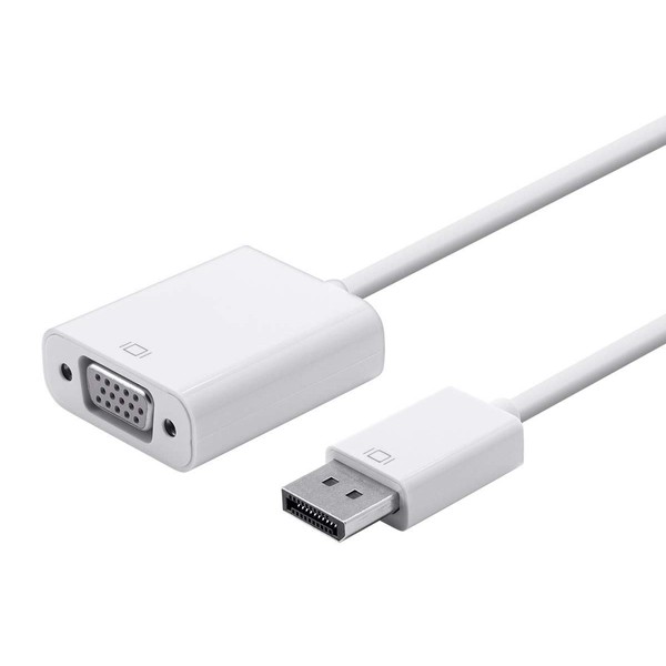 Monoprice DisplayPort 1.2a to VGA Active Adapter, White (112789)