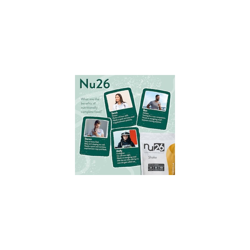 NU26 Nutritionally Complete Real Food Raspberry Shake 1kg
