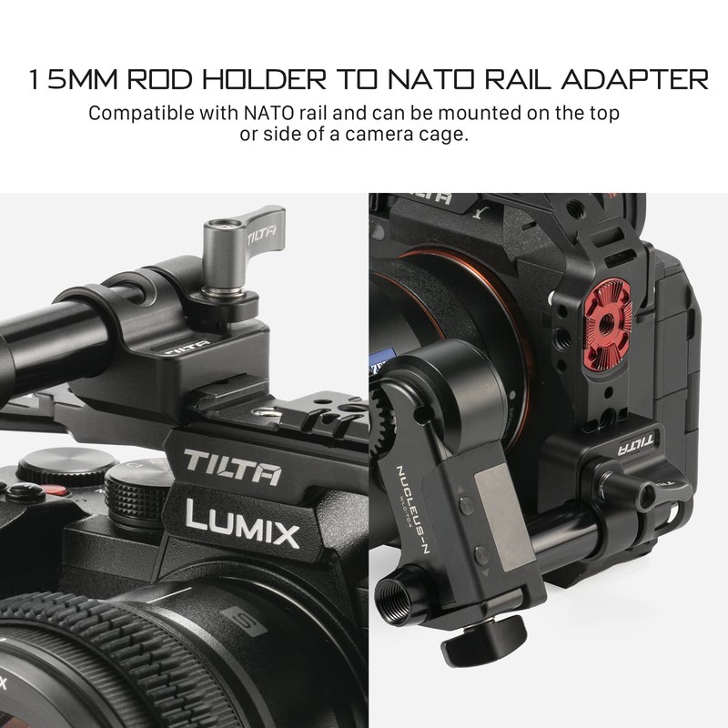 TILTA 15mm Rod Holder to NATO Adapter for Tilta Camera