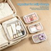4 Pack Clear Bags Hard Shell Zipper Case for Pencil