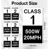 6 Pcs Ebike Stickers, Class 2 Ebike Sticker, 750W 20MPH