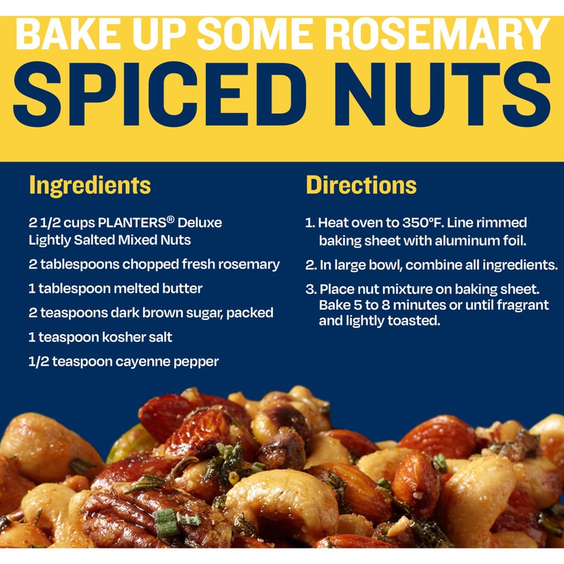 PLANTERS Deluxe Mixed Nuts, Cashews, Almonds, Brazil Nuts Mix, Pistachios,
