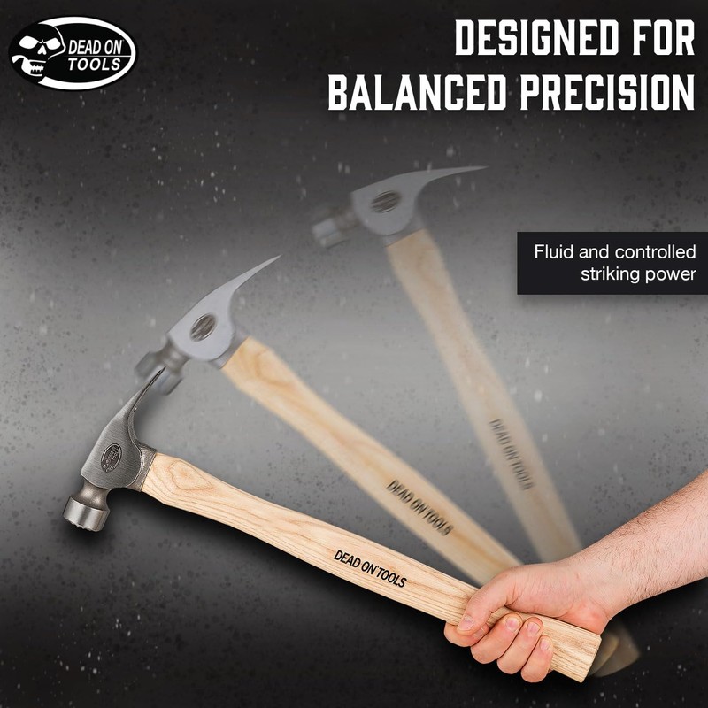 Dead On Tools-19oz Milled Face Framing Hammer,(DOHFH19M17)