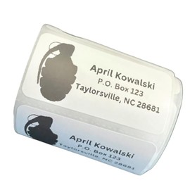 Custom Stickers, Grenade Return Address Labels, Address Stickers, Several Designs, 2x1 inch labels, Several Font Choices