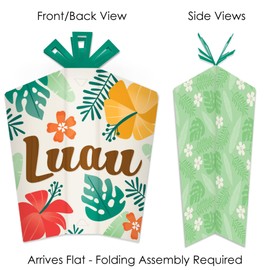 Big Dot of Happiness Tropical Luau - Table Decorations - Hawaiian Beach Party Fold and Flare Centerpieces - 10 Count