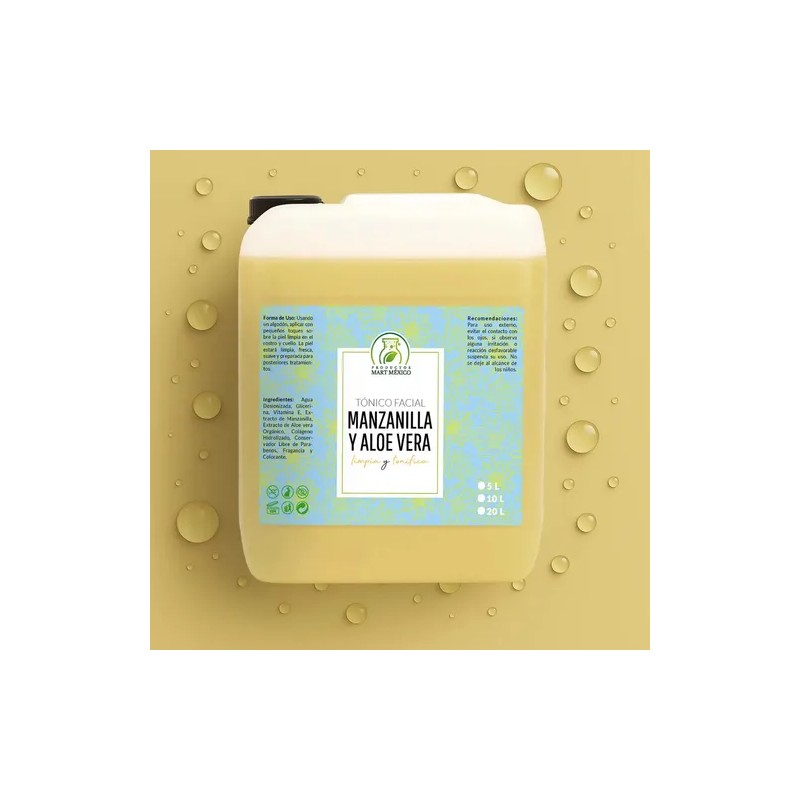 Tónico Facial Productos Mart Mexico de Manzanilla y Aloe Vera