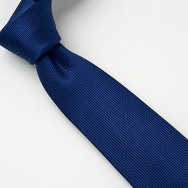 Ojier Men's Necktie, Narrow Tie, 100% Silk, Woven Pattern, Solid Color, Slim Tie, Gift, Business, Stylish, 2.6 inches (6.5 cm) Width, 017: navy