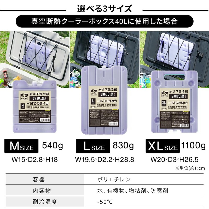 アイリスオーヤマ 氷点下保冷剤 超低温タイプ Mサイズ HHC-M HUGEL