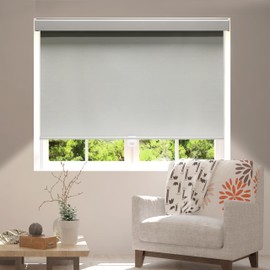 Royal Shade Blackout Shades for Windows, Free-Stop Cordless Roller Shades, Thermal-Insulated Window Blinds, Easy Install Pull-Down Window Shades for Home, Office, Bedroom (Grey, 29" W x 72" H)