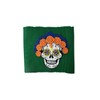 Day of the Dead Sugar Skull Belt, Green Canvas with