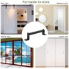 Barn Door Handle Stainless Steel Pull,Black Heavy Duty Carbon Steel