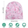 Floral Pattern with Pink Roses Beanie Hat Chemo Cap Skull