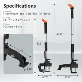 SHANTRA Weed Puller Tool, 4-Claw Stand Up Weed Puller Tool with Long Handle, Adjustable Weeder Puller Heavy Duty Stand Up Weeder, Weeding Tool for Lawn, Yard, Garden, Crabgrass, Dandelion Picker