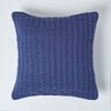 HOMESCAPES - Cable Knit - Cushion Cover Navy - 100%