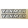 Yanmar 18” Sticker Black & White (2- Set) Decal Excavator
