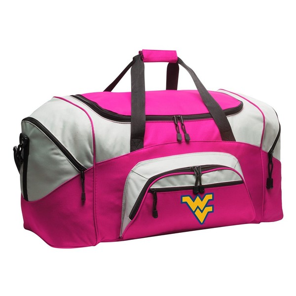 LARGE West Virginia University Duffel Bag Ladies WVU Suitcase Duffle - Gym Bag GIFT IDEA for Her