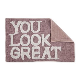 DII Tufted Shower/Bath Mat Soft Absorbent Bathroom Rug, Plush & Machine Washable, 20x31-Inches, Mauve, You Look Great