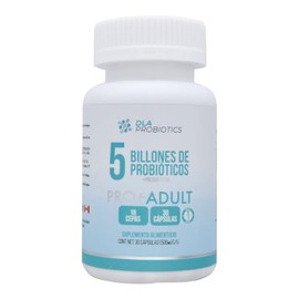 Pro  Adult Probióticos 5 Billones UFC  18 Cepas Probióticas y Probióticos Naturales en capsulas  30 Cápsulas Veganas de Liberación Retardada  Sin...  