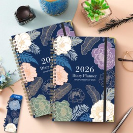 Akademischer Terminplaner 2026,2026, Monats- und Wochenkalender, Planer Januar 2026-Dez. 2026, mit Monats-Registerkarten, 15,5 x 21,6 cm, Hardcover, Notizbuch, Agenda für Tageszeitplan, Arbeit, Schule