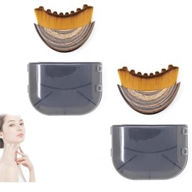 Suweiyuanshiyi 2PCS Lymphatic Contour Face Brush,Reducing Puffiness, Promoting Circulation Dry Brushing Face Brush for Face, Chin & Jawline Sculpting, Relieve Fatigue
