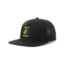 Forge Bros Starfleet Command Streetwear Hat with Flat Visor Embroidered Patch Black