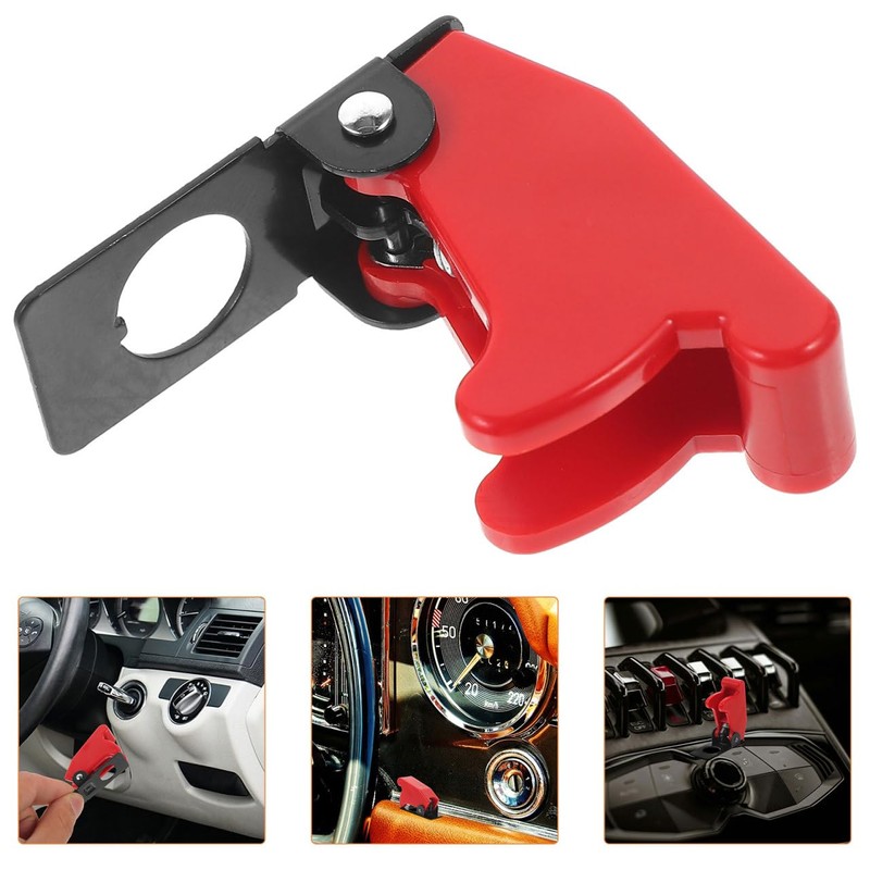 SOLUSTRE Plastic Toggle Switch Cover, 6pcs Dustproof Safety Waterproof Safety