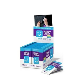 Happy Clean Reinigungstücher Large - 100 Tücher - für TV-Bildschirm, Whiteboard und Große Geräte - Hochwertige Reinigungstücher