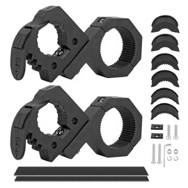 ADTOPI Roll Cage Mount Quick Release Rubber Clamp Mount Kit from 1-1/7'' to 1-3/7'' Tools or Equipments Fit 1/1.5/1.75 Inch Horizontal Bar Clamp Mounting Kit for ATV UTV
