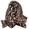 ONE LIMITATION SF003 Women's Scarf, Large, Leopard Pattern, Stylish, Stole