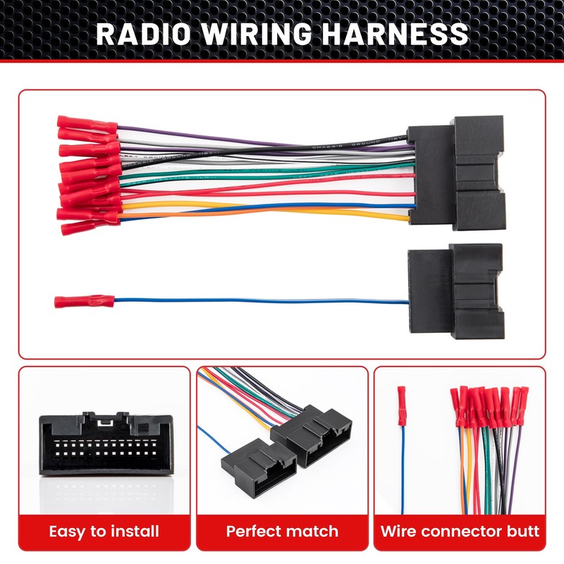 RED WOLF Car Radio Wiring Harness Compatible with Ford Transit