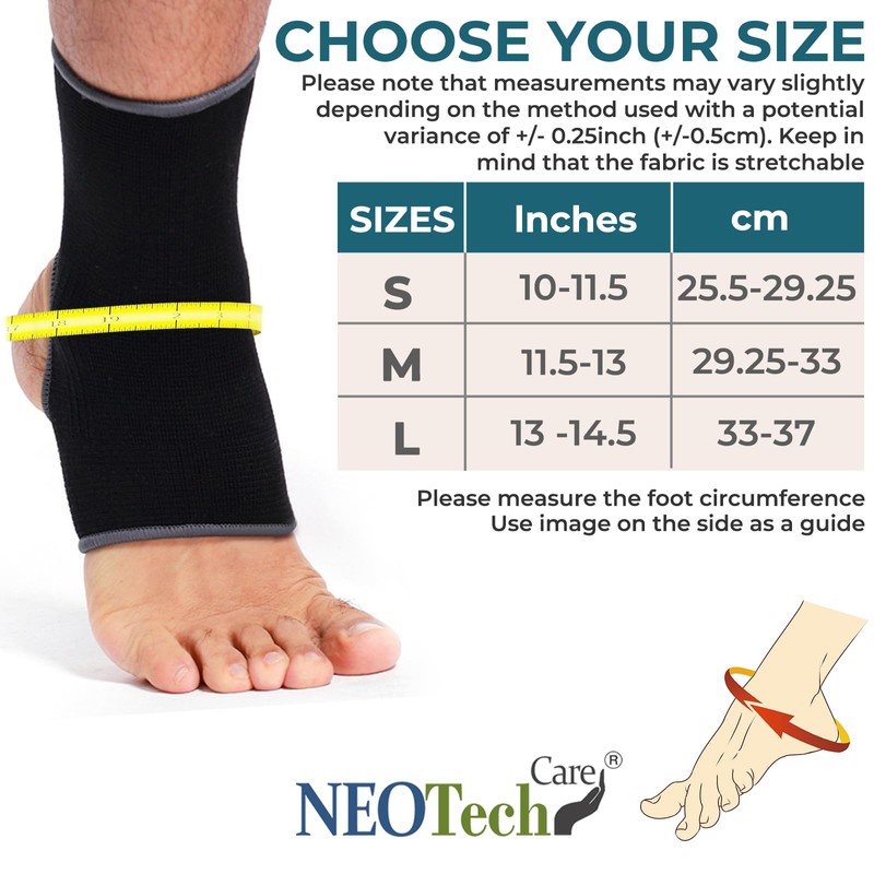 NEOtech Care Ankle Support - Elastic & Breathable - Medium