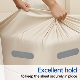 Bed Sheet Holder, Lock Sheet Fasteners - Keep Sheets Snug and Secure, Mattress Corner Holders -Fits Mattress (15cm-30cm Thick), Fitted Sheet Clips for Bedding