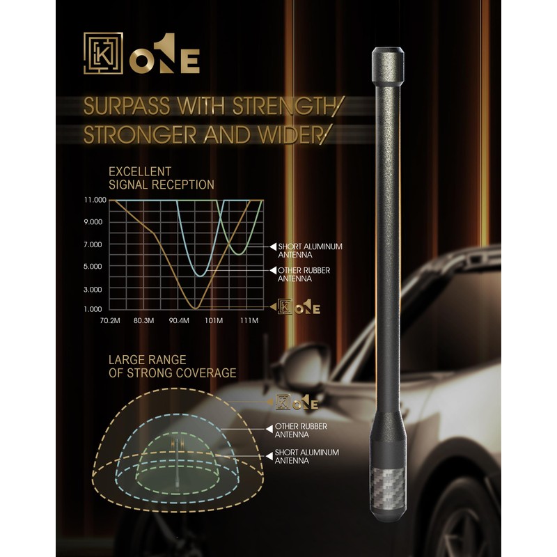 KEYO1E New Carbon Fiber Antenna Compatible with 1998-2021 Frontier /