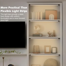 TAYSING Under Cabinet Lights Plug in Led Light Strip 3 Pack 12 Inch 15W Dimmable Timing Under Cabinet Lighting, Under Counter Lights for Kitchen,Cabinet, Counter, Workbench, Desk