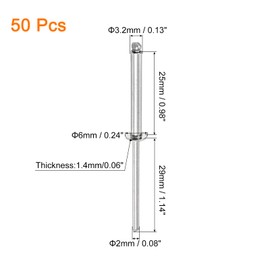 uxcell 50Pcs 1/8"x1" 304 Stainless Steel Dome-Head Blind Rivets, Open-End Type Blind Rivets for DIY, Sheet Metal, Automotive Repairs, Furniture, Boat, and Duct Work (Silver)