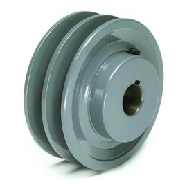 1-1/8" Fixed Bore 2 Groove Standard V-Belt Pulley 3.95 in OD, Mfr: 2BK40118-A